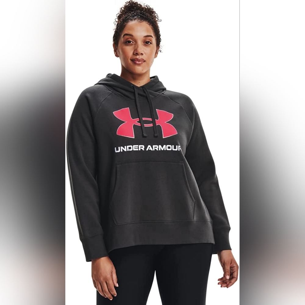 Under Armour Women's Rival Fleece Big Logo Foil Outline Hoodie